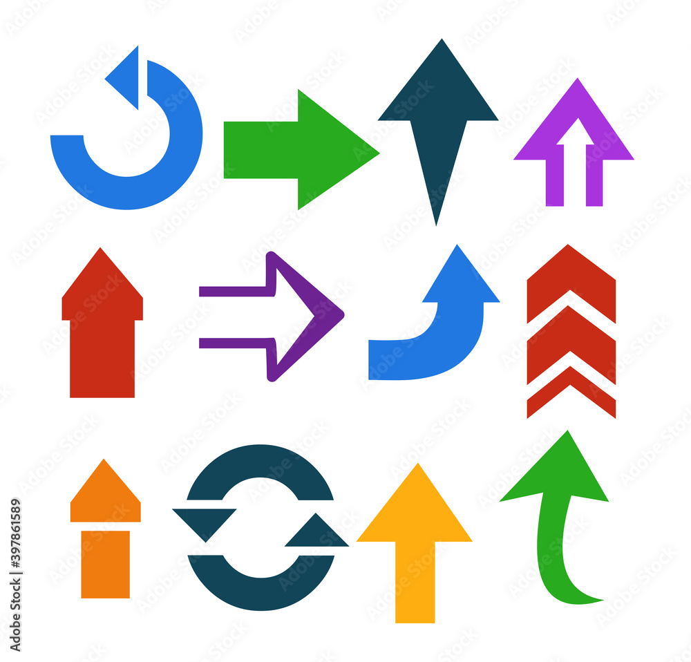 Colorful-arrows-set