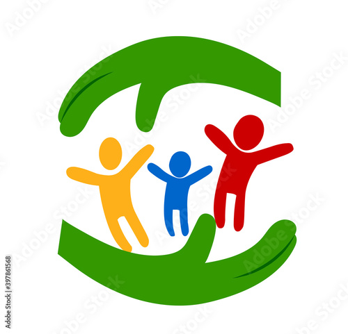 Caring-family-logo-icon-concept-illustartion