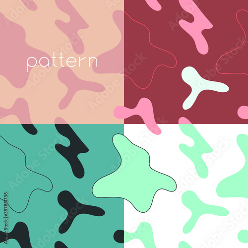 Spot pattern vector. Abstract animal skin pattern for fashion banner and trendy decoration, fabric, and textile design. Liquid blotch texture, splotch backdrop, zebra spot background. Beauty salon.