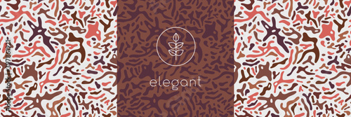 Spot pattern vector. Abstract animal skin pattern for fashion banner and trendy decoration, fabric, and textile design. Liquid blotch texture, splotch backdrop, zebra spot background. Beauty salon.