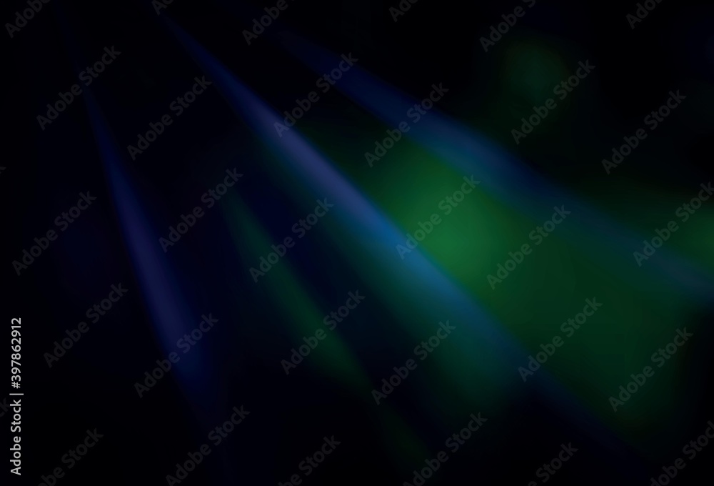 Dark Blue, Green vector blurred bright texture.