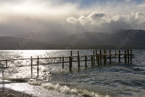 View of Te Anau lake in Fjordland New Zealand