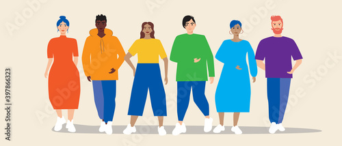 Lgbtq people isolated as homosexual community concept, flat vector stock illusion with gays, different ethnicity