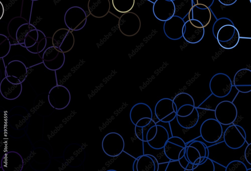 Dark Blue, Yellow vector template with artificial intelligence structure.