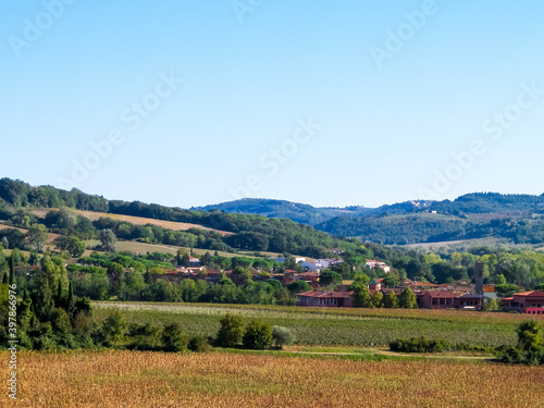 Hills  fields and meadows - typical views of Tuscany.