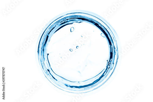 Fotografie Jar of hydrating hyaluronic gel for face isolated on white background