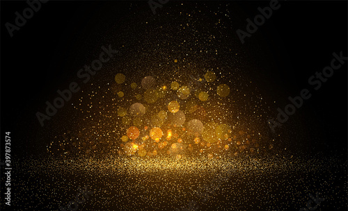 Holiday Abstract shiny color gold design element