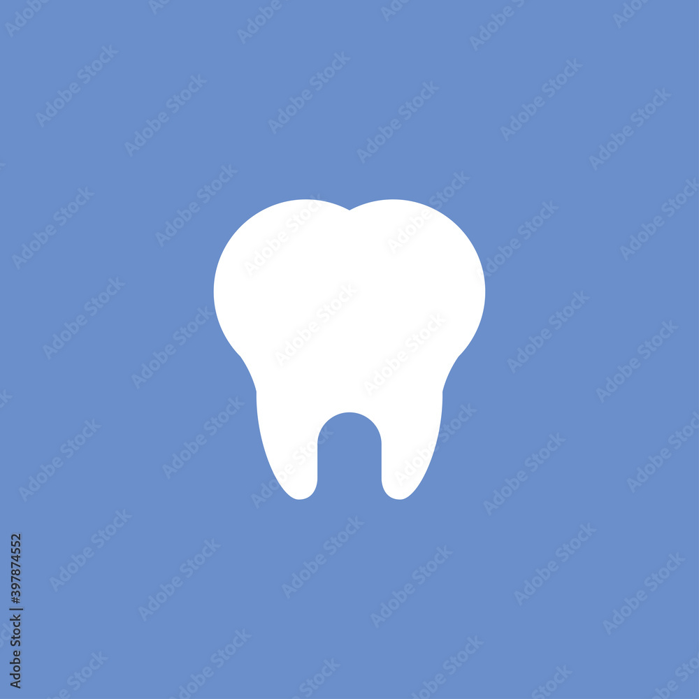 Tooth vector icon. Dentist symbol.