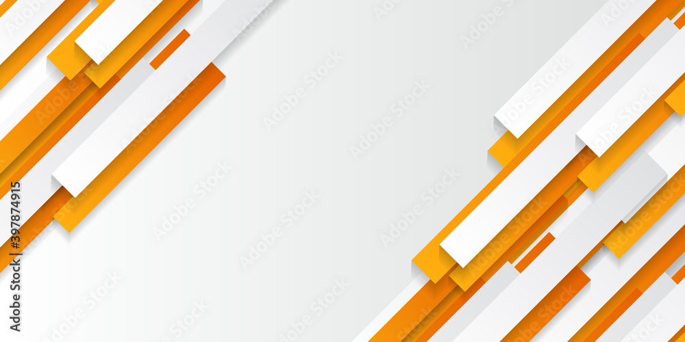 Modern orange yellow white abstract background with business corporate style and geometric shape element. Suit for modern corporate business social media post stories and presentation template.