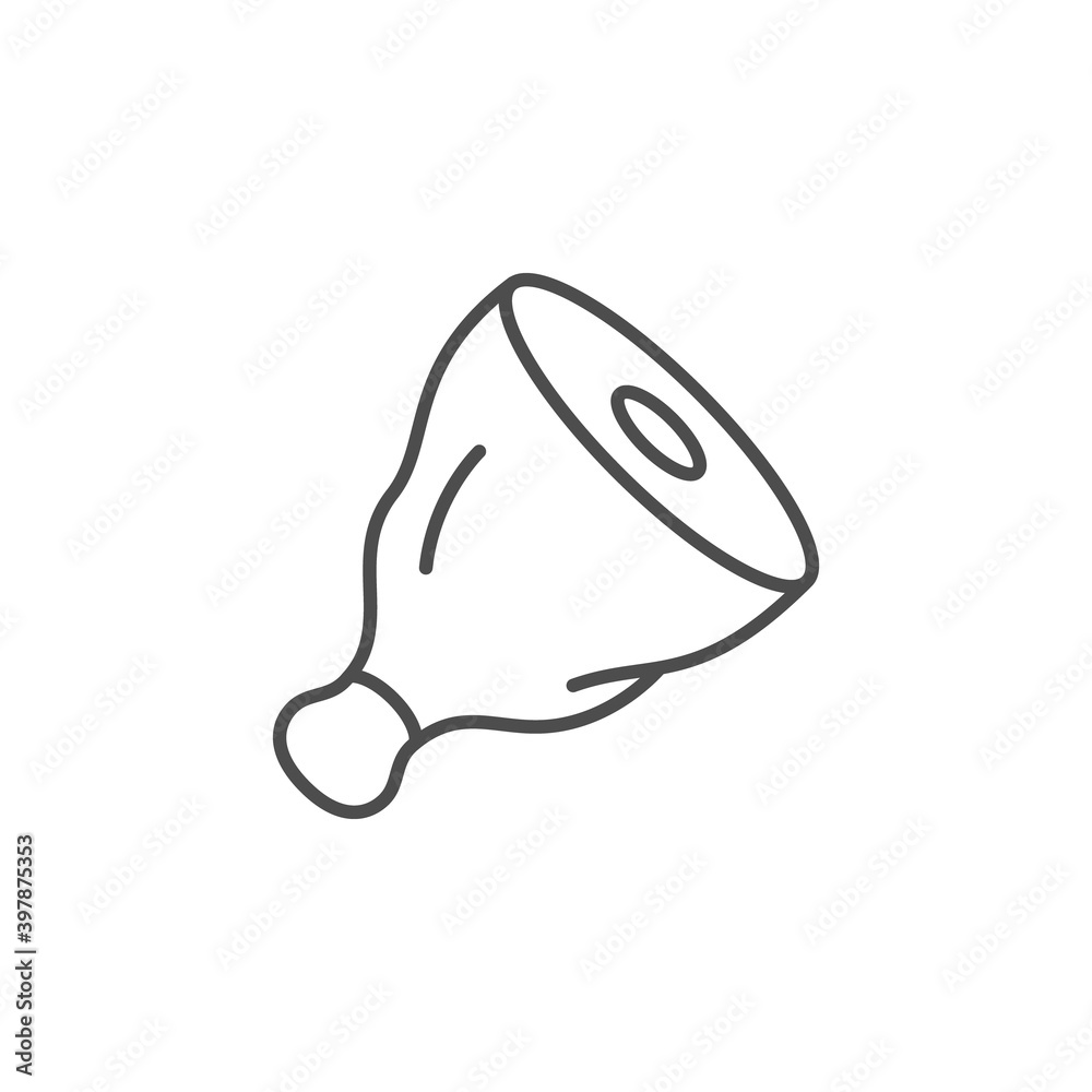 Fototapeta premium Meat leg line outline icon