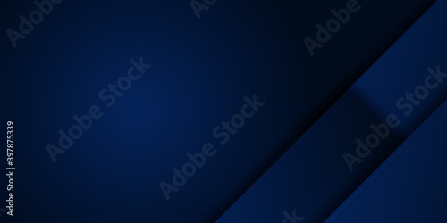 Modern blue business abstract background with 3d geometric shape.