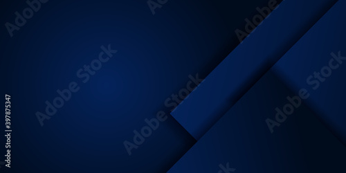 Modern blue business abstract background with 3d geometric shape.