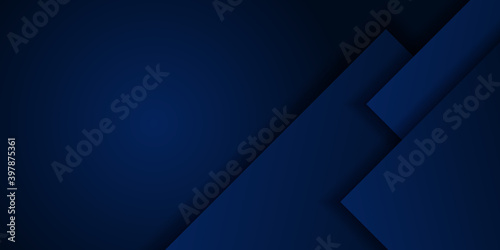 Fototapeta Naklejka Na Ścianę i Meble -  Modern blue business abstract background with 3d geometric shape.