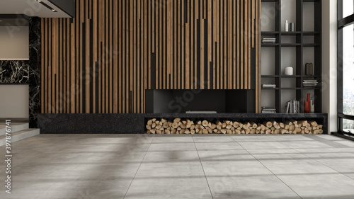 Fototapeta Naklejka Na Ścianę i Meble -  Empty modern interior room 3d illustration