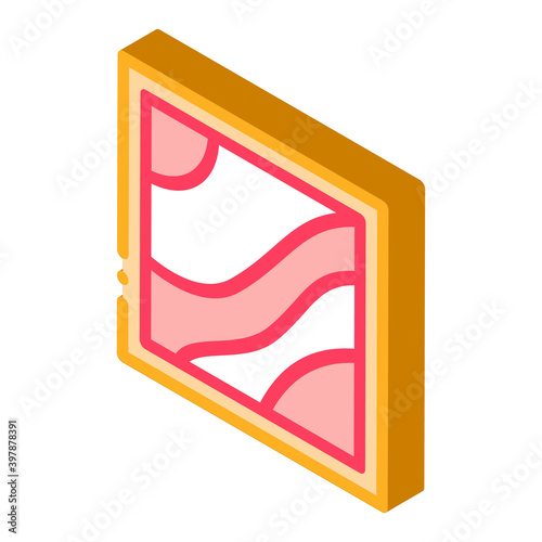 multilevel stretch ceiling icon vector. isometric multilevel stretch ceiling sign. color isolated symbol illustration