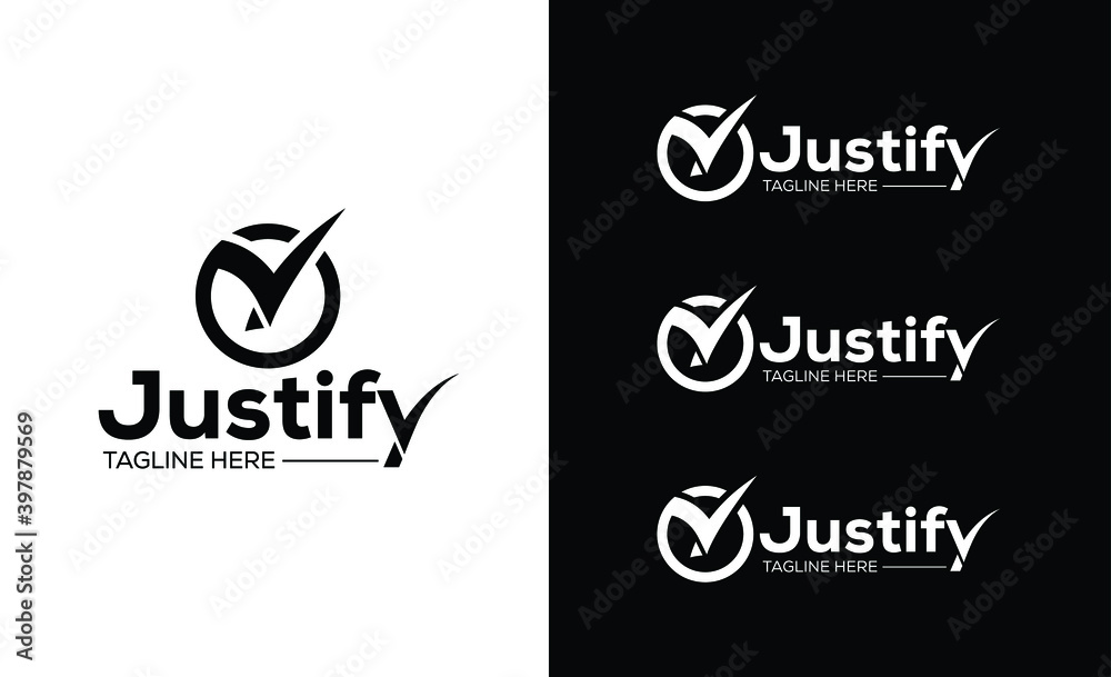 Simple creative y justify logo design concept suitable for company logo, print, digital, icon, apps, and other marketing material purpose