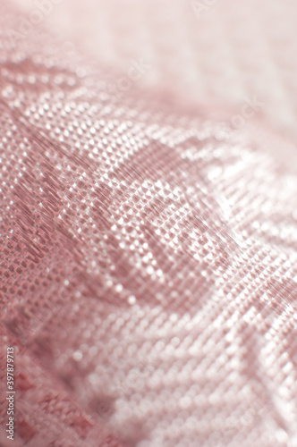 Pink bow closeup details
