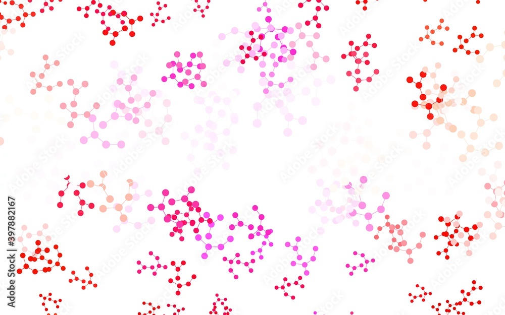 Naklejka premium Light Pink, Yellow vector background with forms of artificial intelligence.