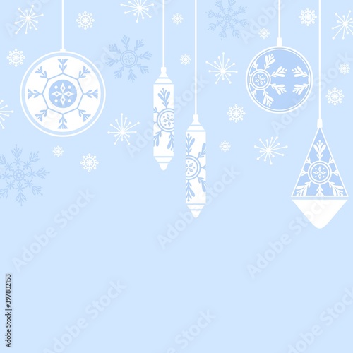 christmas card with snowflakes