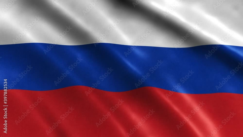 Russia National Flag Country Banner Waving 3D Loop Animation. High Quality 4K Resolution. Russia National Flag Country Banner Waving 3D Loop Animation. High Quality 4K Resolution.