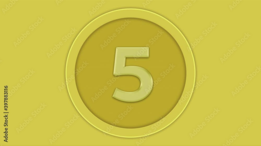 Gold countdown animation, embossed numbers count from 10 to 1 Gold countdown animation, embossed numbers count from 10 to 1
