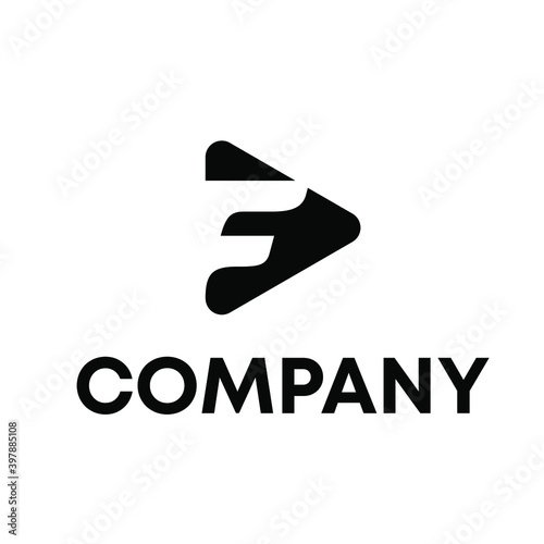 F play button logo 