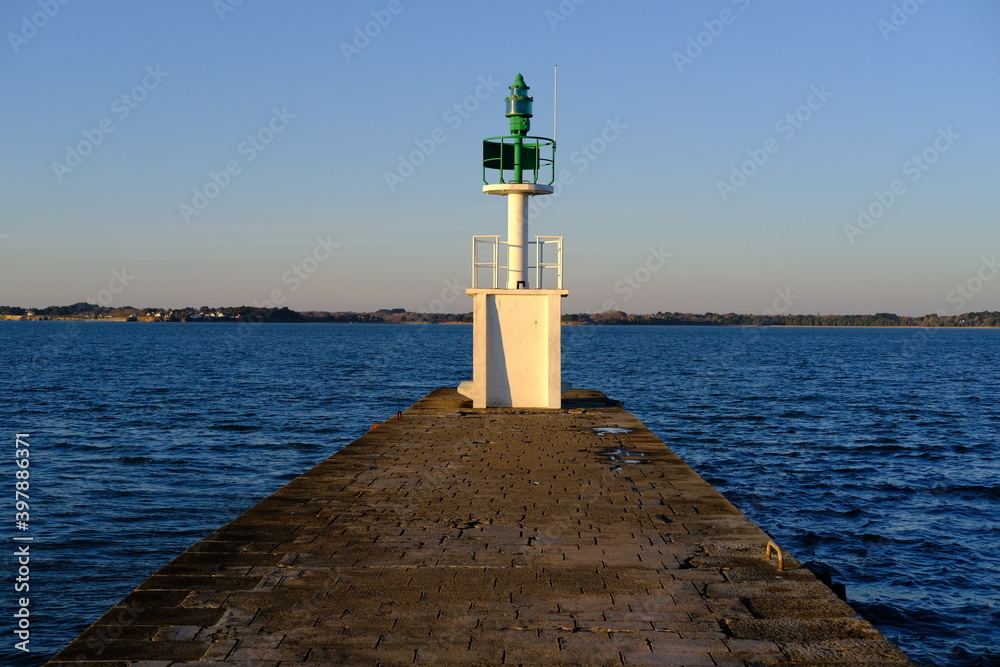 The small lighthouse of Mesquer in the west of France. 