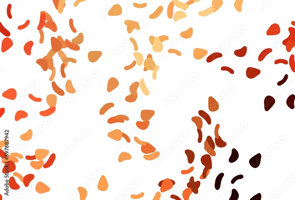 Light Red, Yellow vector pattern with chaotic shapes. Light Red, Yellow vector pattern with chaotic shapes.