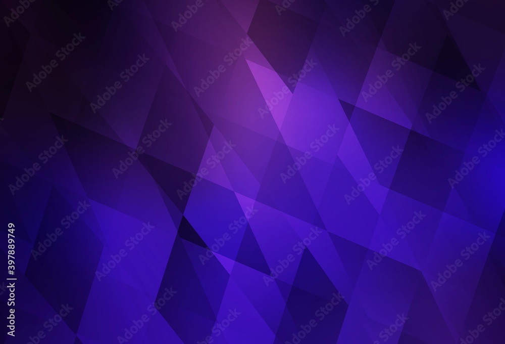 Fototapeta premium Dark Purple, Pink vector background with rectangles.