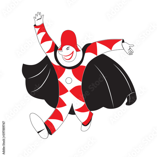 Italian carnival character vector illustration