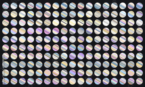 Big set of pastel gradients. Colorful pastel gradation background collection.