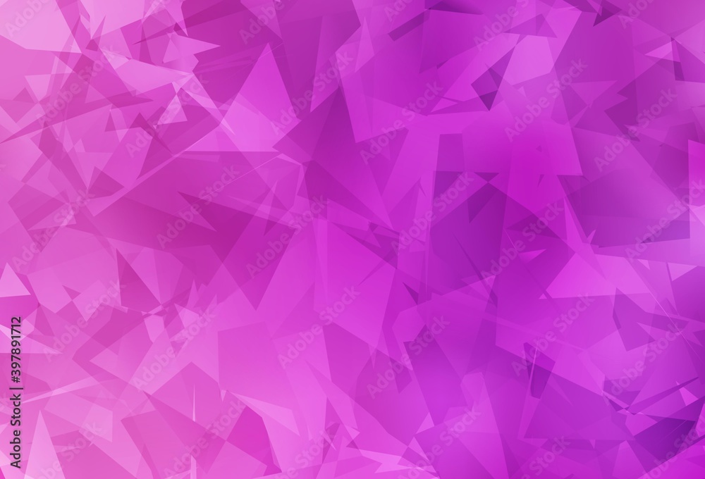 Fototapeta premium Light Pink vector pattern with random polygonals.