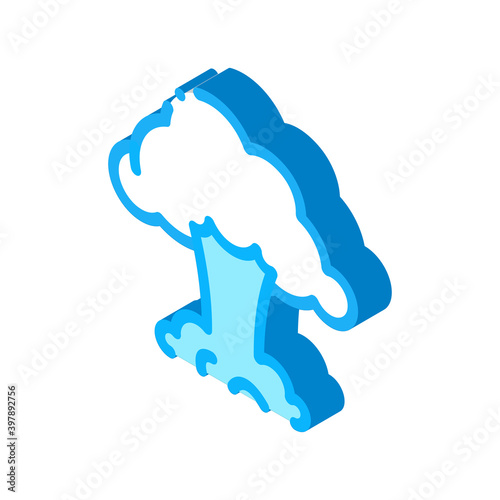 explosion cloud icon vector. isometric explosion cloud sign. color isolated symbol illustration