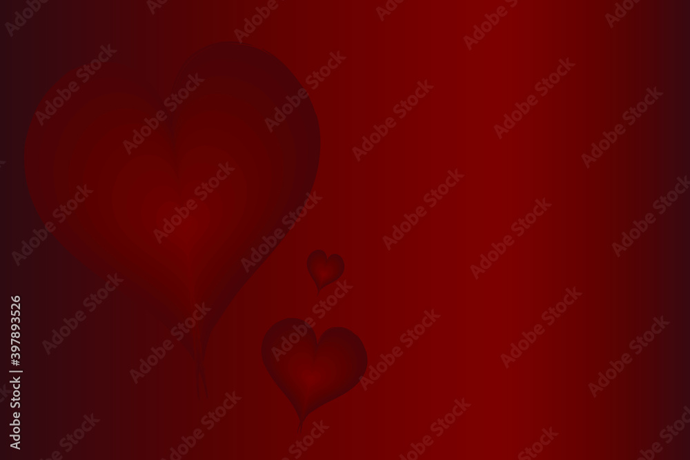Heart symbol on a red background mockup, greeting card, template for greetings, post, frame, text. Isolate. Horizontal orientation. Vector illustration Heart symbol on a red background mockup, greeting card, template for greetings, post, frame, text. Isolate. Horizontal orientation. Vector illustration