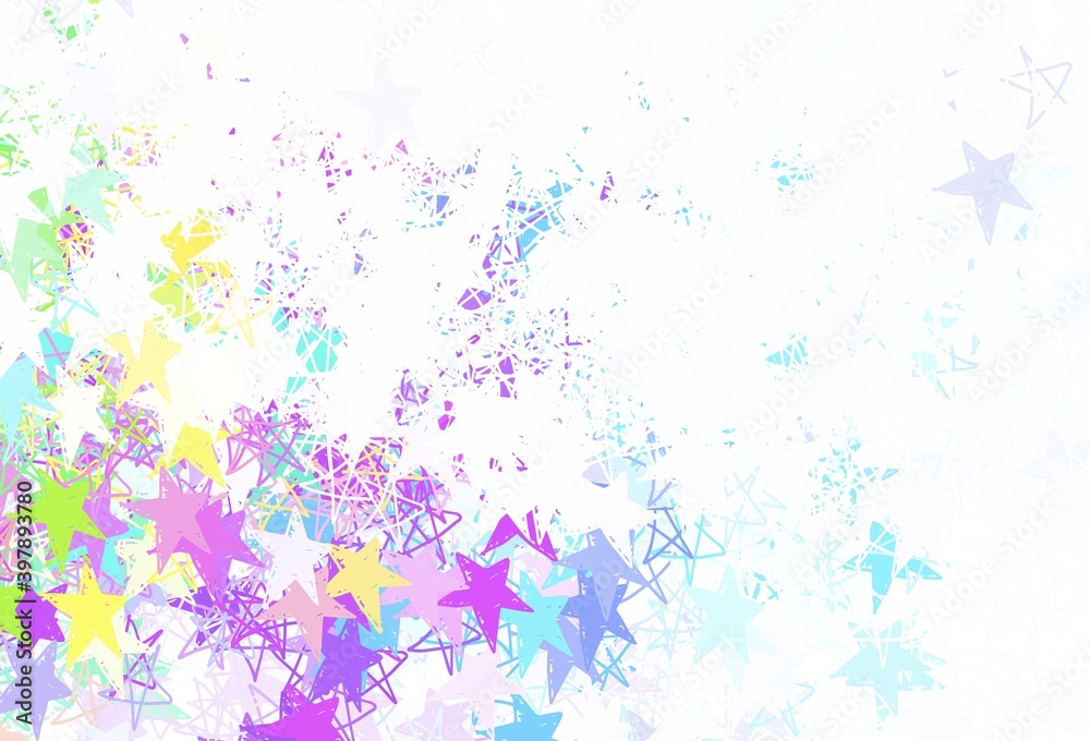 Light Blue, Red vector layout with bright stars. Light Blue, Red vector layout with bright stars.