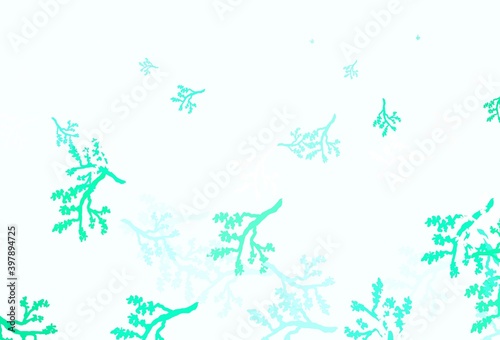 Light Green vector elegant background with sakura.