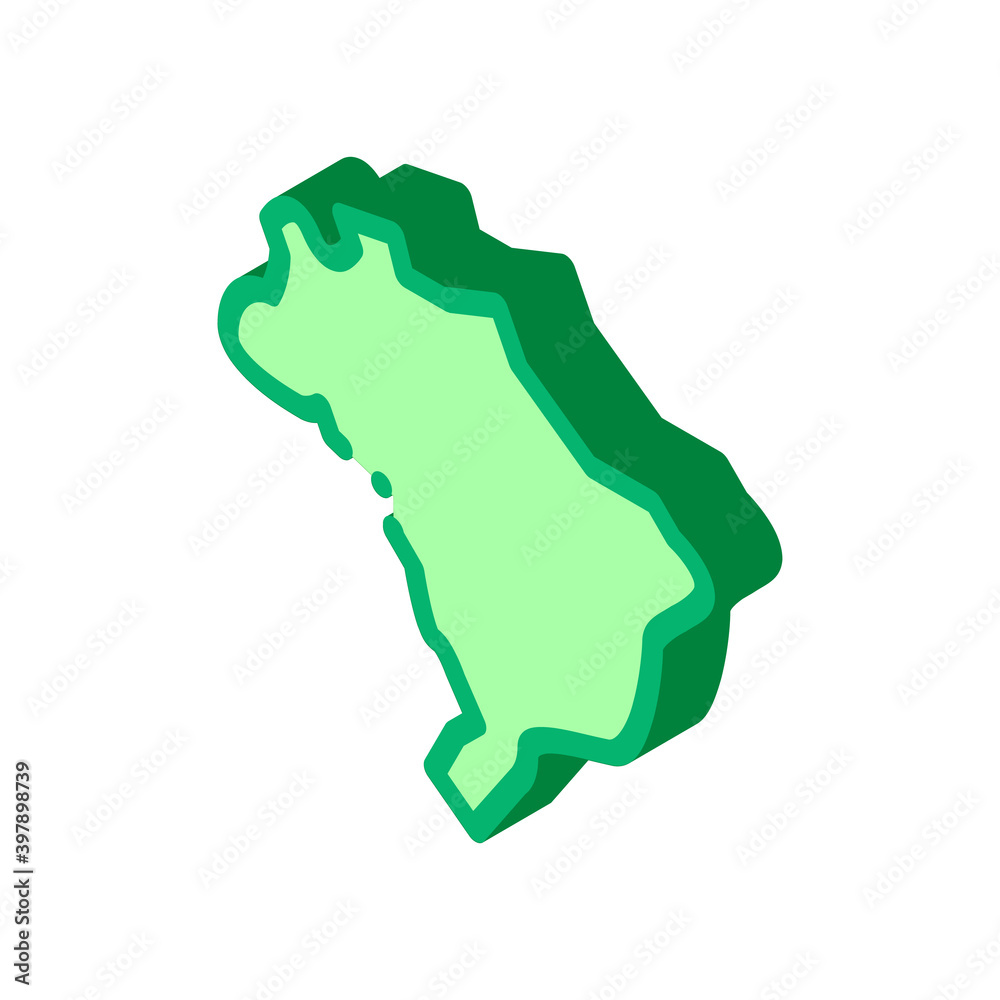 africa continent icon vector. isometric africa continent sign. color isolated symbol illustration africa continent icon vector. isometric africa continent sign. color isolated symbol illustration