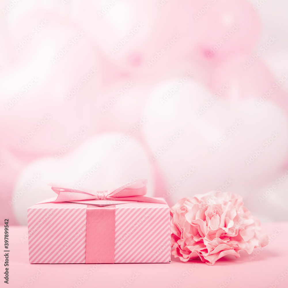 Valentine day gift and heart card Valentine day gift and heart card