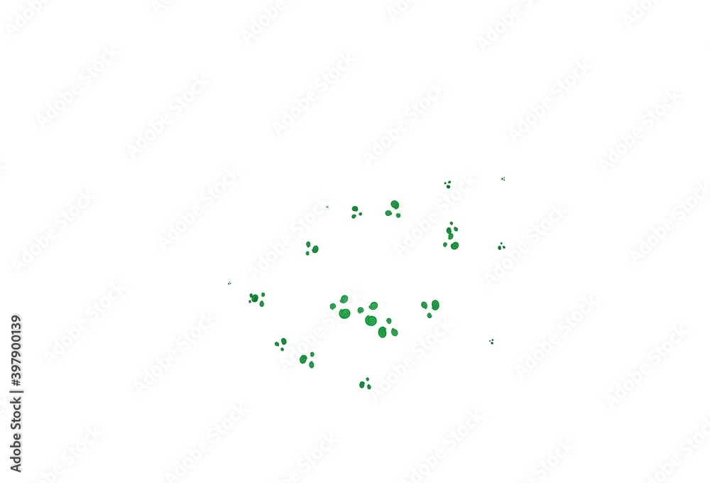 Light Green vector pattern with curved circles. Light Green vector pattern with curved circles.