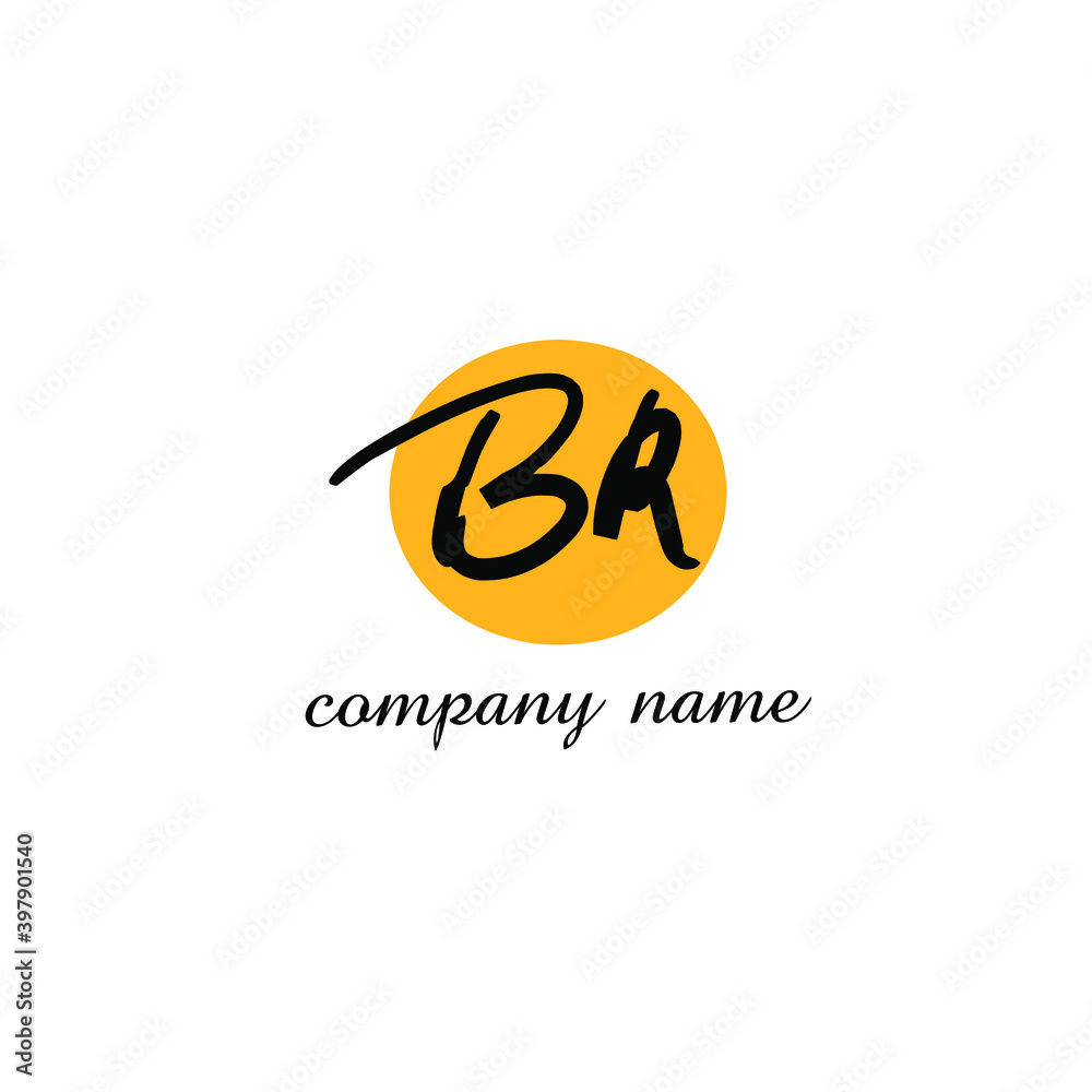 BR handwritten logo for identity BR handwritten logo for identity