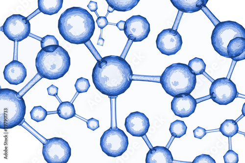 Atomic Particle 3D Illustration