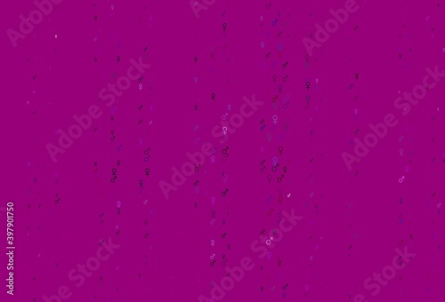 Light purple vector texture with male, female icons.
