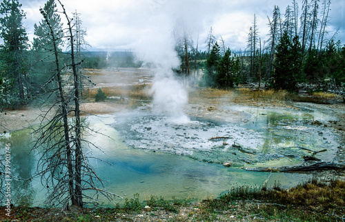 Hot spring pool in Yellowstone National Park