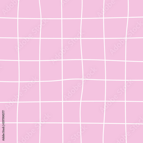 Seamless ornamental vector patterns. White and pink geometric backgrounds.