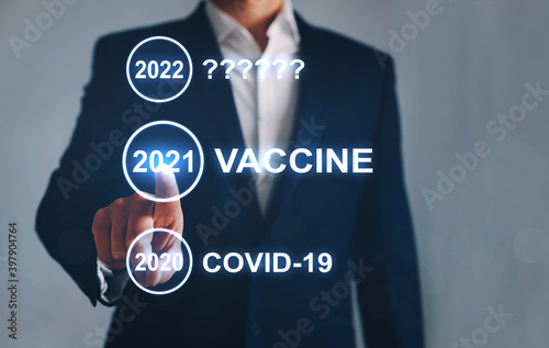 Year 2020 pandemic, the year 2021 vaccination of the population, what will be in 2022?
Concept of the global crisis created by the Covid-19 or Coronavirus pandemic.