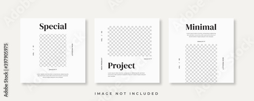 Minimalist social media post template