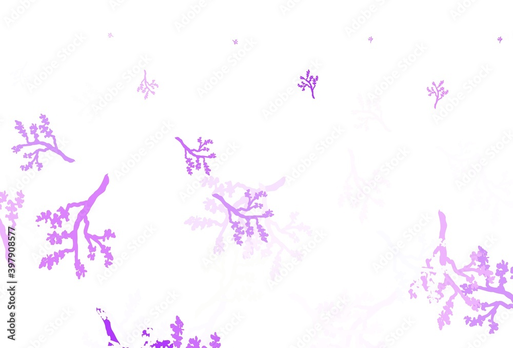 Light Purple vector elegant background with sakura.
