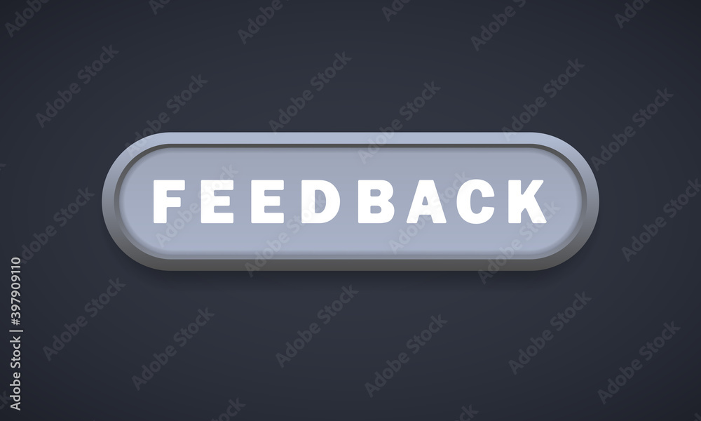 Feedback button. Social media concept. For websites. Vector on isolated background. EPS 10 Feedback button. Social media concept. For websites. Vector on isolated background. EPS 10