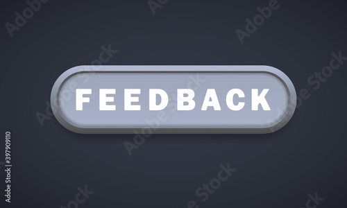 Feedback button. Social media concept. For websites. Vector on isolated background. EPS 10