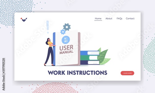 Guidance or Tutorial for Users Landing Page Template. User Manual, Guide Book or Technical Instruction. Customer Support